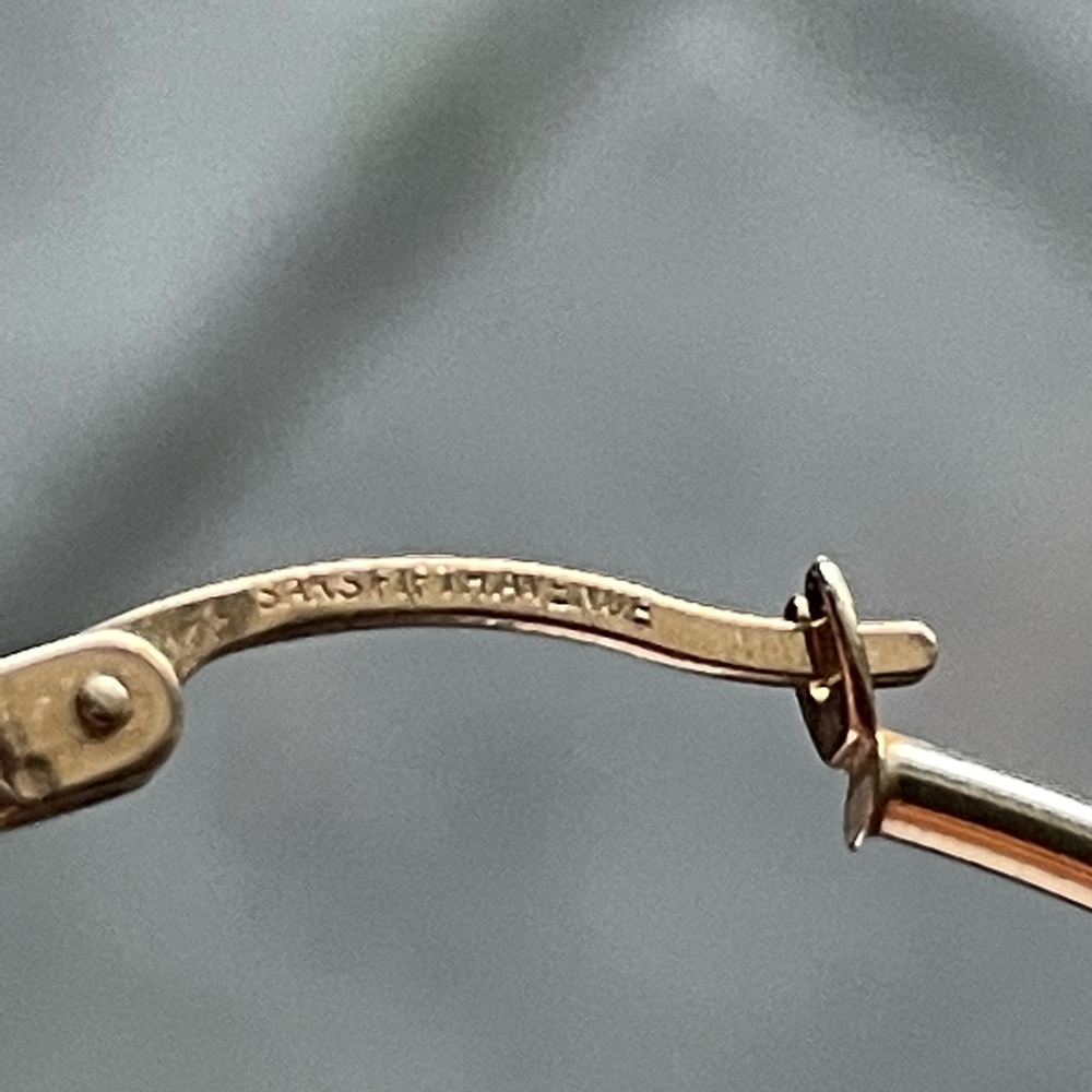 Pair of 14k Gold Hoop Earrings -Saks - Picture 10 of 12